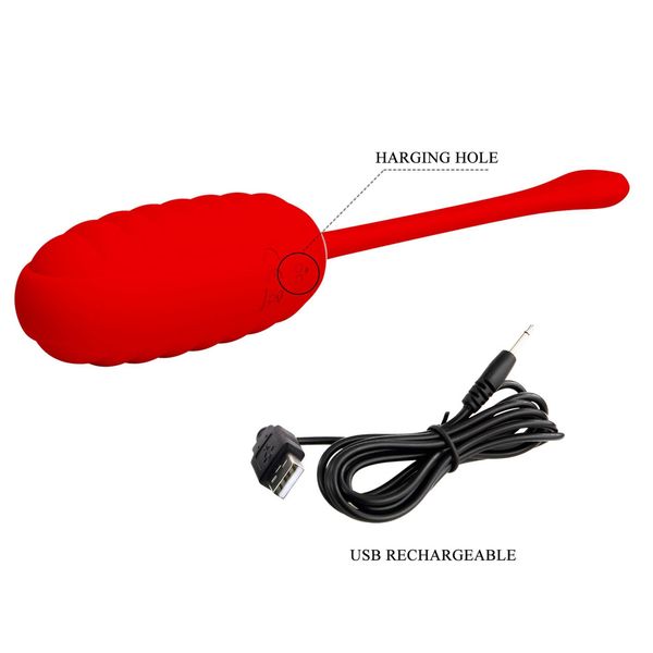 Pretty Love - Kirk Egg Red 12 Function Vibrations zdjęcie 12