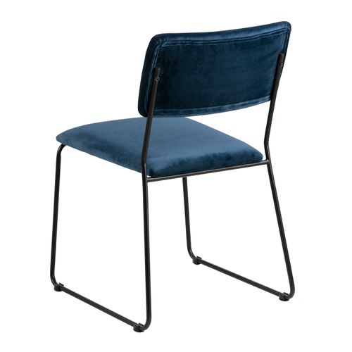 Krzesło Cornelia VIC Navy Blue tapicerowane na Arena.pl