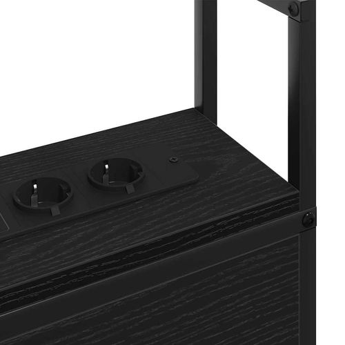 Szafka z Ładowaniem Czarny dąb 100 cm Materiał drewnopochodny na Arena.pl