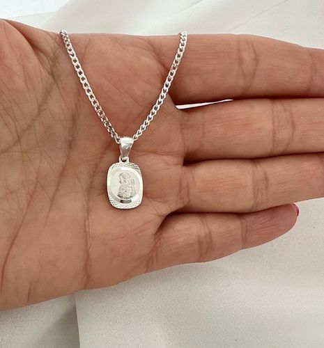SREBRNY ŁAŃCUSZEK Z MEDALIKIEM MATKA BOSKA srebro 925 na Arena.pl