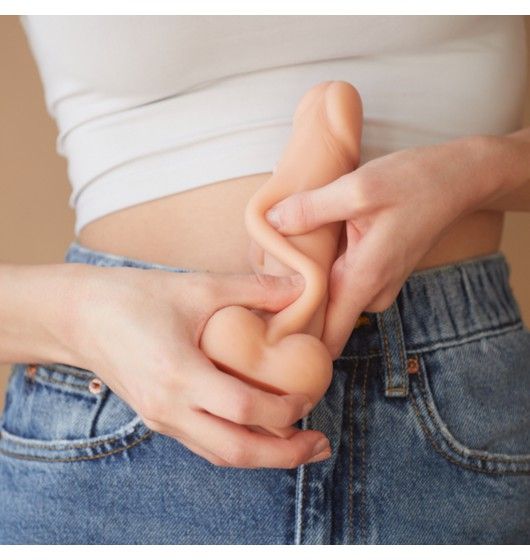 Sliding Skin Realistic Dildo Flesh Xl zdjęcie 6