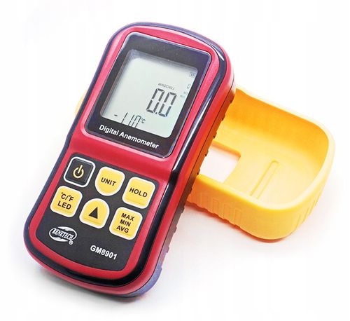 ANEMOMETR WIATROMIERZ POMIAR PRĘDKOŚCI POWIETRZA MIERNIK WIATRU TEMPERATURY na Arena.pl