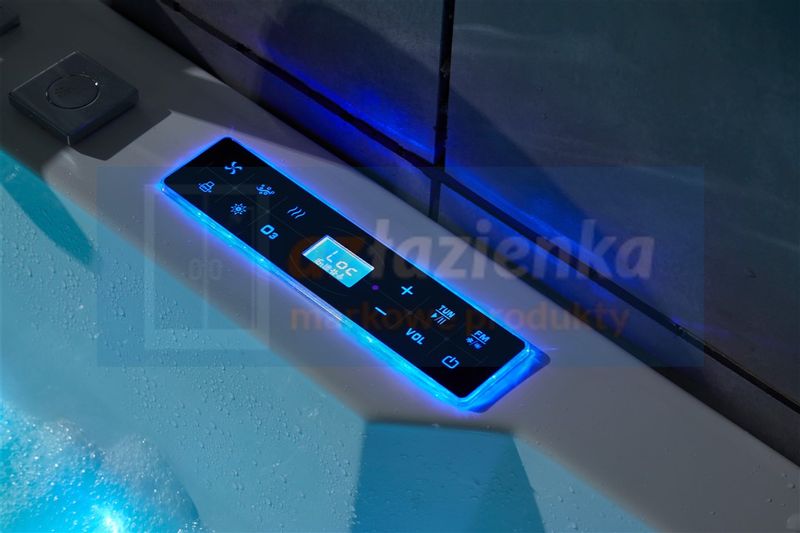 PROSTOKĄTNA WANNA Z HYDROMASAŻEM 180x80 SZYBA NEW! GRZAŁKA zdjęcie 39