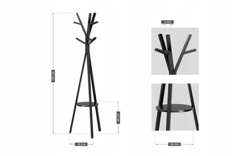 Wieszak stojak na ubrania MARK ADLER stojący stalowy 9 haczyków + na Arena.pl