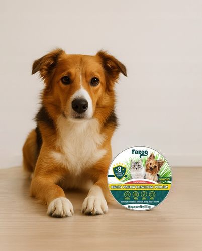 OBROŻA NA KLESZCZE i Pchły dla Psa Kota Antykleszczowa 8 Miesięcy Fazoo na Arena.pl