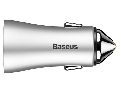 Ładowarka Samochodowa 2xUSB Baseus FastCharge 2.4A srebrny na Arena.pl