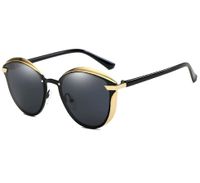 Damskie okulary czarne przeciwsłoneczne polaryzacyjne kocie