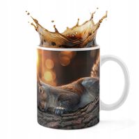 KUBEK CERAMICZNY 330ML DRUK - ZWIERZĘTA DZIKIE LEŚNE WIEWIÓRKA