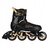 Łyżworolki dla młodzieży dorosłych rolki rekreacyjne rozm. 42 czarno-złote