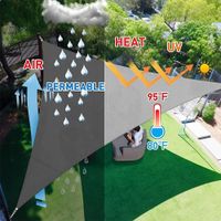 TRÓJKĄTNY ŻAGIEL PRZECIWSŁONECZNY 3X3M SZARY UV OGRÓD TARAS BALKON