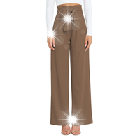 Spodnie Casual Luźny pas Pure Color Eleganckie spodnie garniturowe do EE