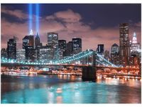 50X70CM PANORAMA MANHATTANU OBRAZ POKOJU DREWNINE