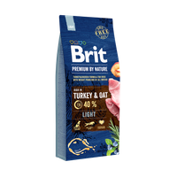 brit premium by nature light z indykiem i owsem 15kg
