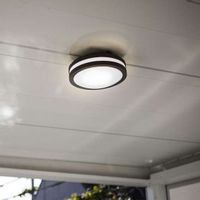 Sufitowa LAMPA zewnętrzna TITAN 6336201118 Lutec elewacyjna OPRAWA okrągła outdoor IP54 szara