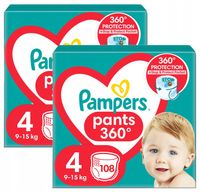 Pampers Pants Rozmiar 4 9-15kg 2x108 szt. Pieluchomajtki