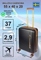 Walizka mała kabinowa Cavalet VIKEN czarna