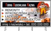 Baner 100x50 cm Remonty mieszkań i domów firma budowlana