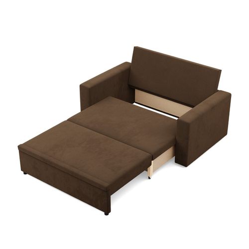 Sofa dwuosobowa, BLOM, Mikrofaza, 148x87x90 cm, brązowy | TYLETEGOTU na Arena.pl
