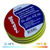 WONDER TAŚMA K1XB0 0,15mm/19mm/20m ŻÓŁTO-ZIELONA, PREMIUM VDE MROZOODPORNA