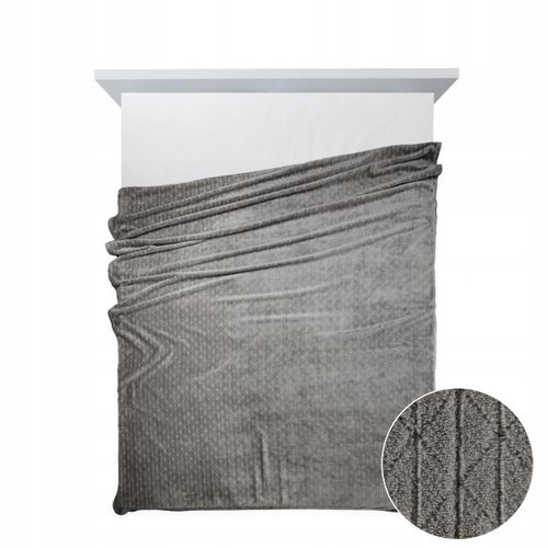 Koc narzuta na łóżko CINDY-4 170x210 grafitowy na Arena.pl