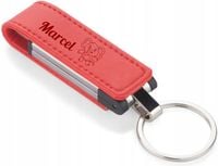 pamiątka ekoskóra pendrive z grawerem z imieniem dziecka czerwony 16 GB