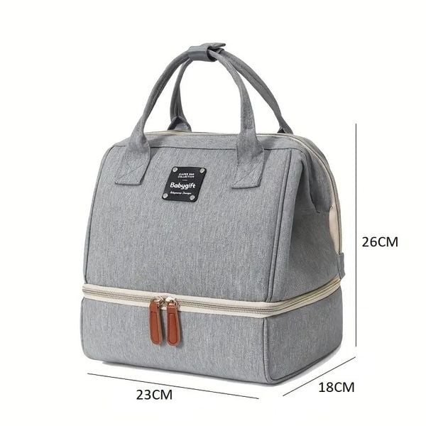 Torba, Organizer Do Wózka 2 Komory Szara 26X23X18Cm Plm29Sz zdjęcie 4