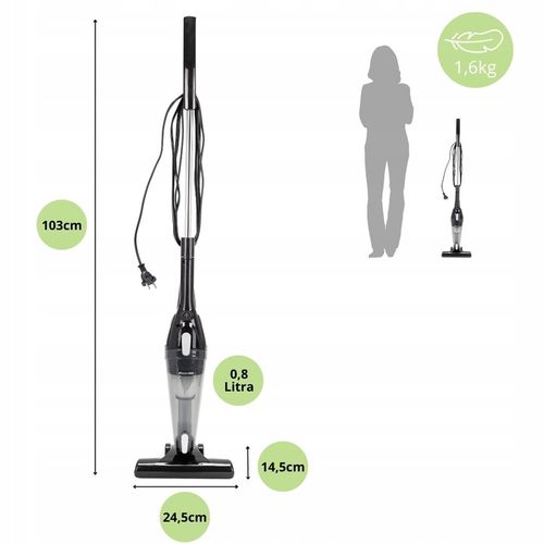 ODKURZACZ 2-w-1 RĘCZNY PIONOWY lekki MOCNY AKCESORIA filtr HEPA KAMILLE na Arena.pl