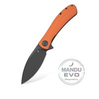 Nóż Składany Trollsky Knives Mandu EVO Black  MagnaCut Orange G10
