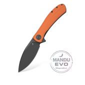 Nóż Składany Trollsky Knives Mandu EVO Black  MagnaCut Orange G10