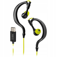 Słuchawki przewodowe SBS Sport USB-C Czarno-żółty