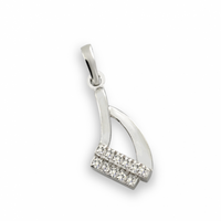 SREBRNY WISIOREK Z CYRKONIAMI PRÓBA SREBRA 925