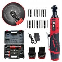 KLUCZ KĄTOWY GRZECHOTKA UDAROWA AKUMULATOROWA DO KÓŁ 6X NASADKI 65Nm 3/8"