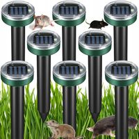 8 x SILNY SOLARNY ODSTRASZACZ KRETÓW GRYZONI KRETY NORNICE WIBRACYJNY 8 szt