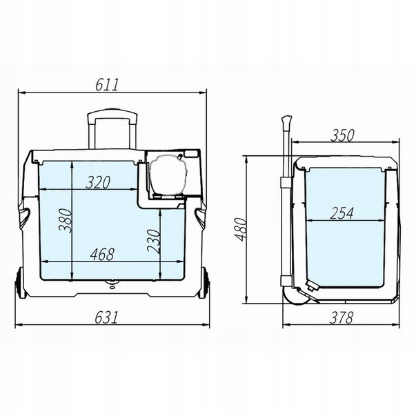 LODÓWKA METEOR CX40 KOMPRESOROWA TURYSTYCZNA SAMOCHODOWA NA PIKNIK NA RYBY zdjęcie 3