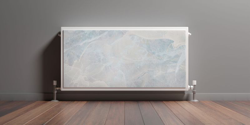 Osłona MAGNETYCZNA Na Grzejnik Jasny Marmur Abstrakcja 110cm x 60cm zdjęcie 3