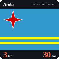 Karta eSIM Internet Aruba 3 GB na 30 dni - bez rejestracji