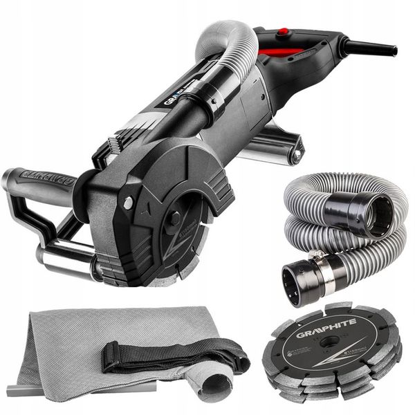 GRAPHITE BRUZDOWNICA 2400W TARCZA 150x22.2mm + OSPRZĘT 59G371 CIĘCIE 43mm zdjęcie 4