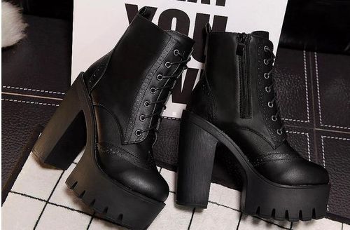 Botki Damskie - Styl Punk - PLATFORMA na Arena.pl