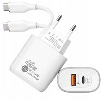 Ładowarka USB C 45W PD QC 3.0 2 USB + Kabel 1 METR | Ekspresowe Ładowanie