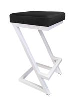 Hoker krzesło barowe ZETA LOFT METAL podstawa biała MG19