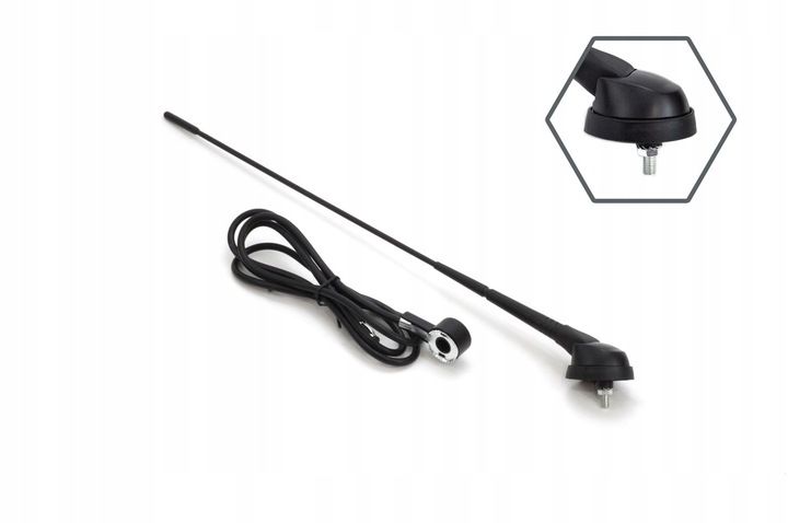 ANTENA SAMOCHODOWA 5MM ADAPTOR DŁ. 40CM zdjęcie 3