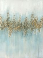 Obraz ręcznie malowany 3 D z kamykami abstrakcja 60X80 złoty