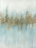 Obraz ręcznie malowany 3 D z kamykami abstrakcja 60X80 złoty