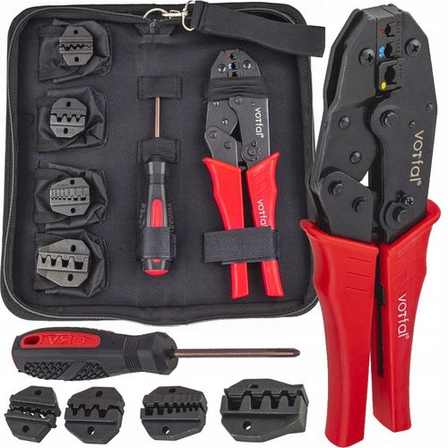 ZACISKARKA PRASKA DO KOŃCÓWEK KABLI KONEKTORÓW 5 MATRYC 0,5 mm² - 35 na Arena.pl