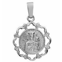 SREBRNY MEDALIK Z MATKĄ BOSKĄ CZĘSTOCHOWSKĄ SREBRO PRÓBY 925