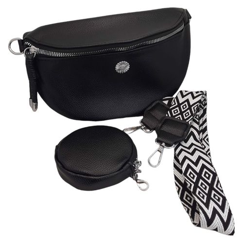 Torebka nerka damska na ozdobnym pasku czarna na Arena.pl