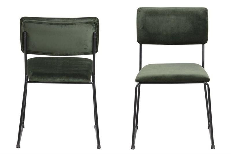 Krzesło Cornelia VIC Forest Green tapicerowane zdjęcie 3