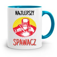 Kubek Błękitny Spawacza Najlepszy Spawacz Prezent Z Nadrukiem Ze Zdjęciem