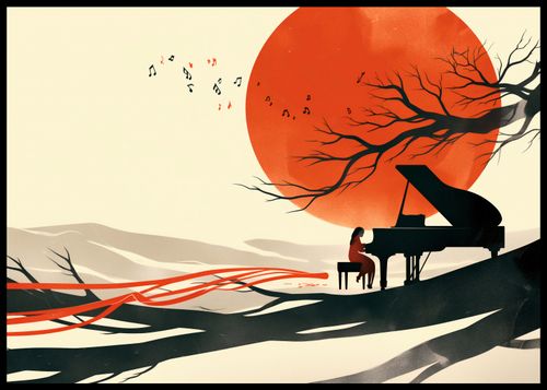 Plakat 84,1x59,4cm Pianistka na Arena.pl