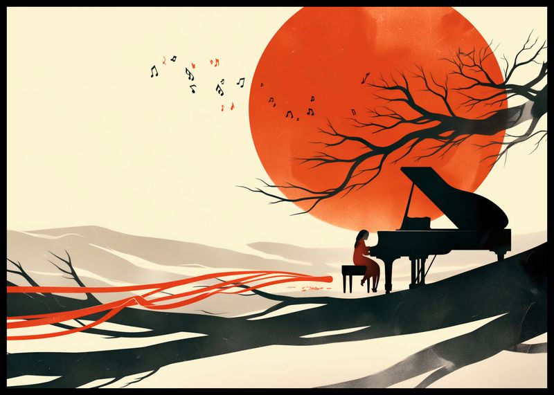 Plakat 84,1x59,4cm Pianistka zdjęcie 2